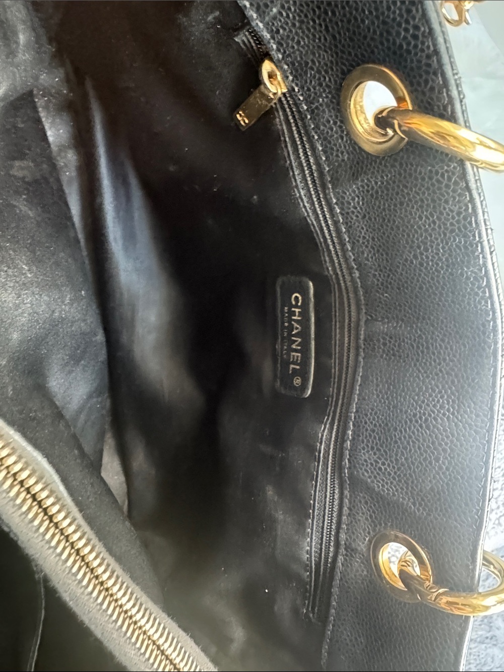 CHANEL Black Quilted Leather Shoulder Tote with Gold Hardware - Picture 8 of 11